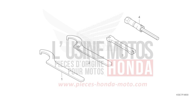 WERKZEUG von CRF150R "Big Wheels" EXTREME RED (R292) von 2022